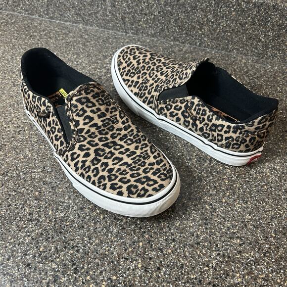 Vans Deluxe Comfort Classic Slip On Skater Shoes Cheetah Print Women's 8 Sneaker - Picture 4 of 11